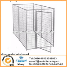 6 ft H x 5 ft W x 10 ft L Kit de canil soldado modular do cão de prata